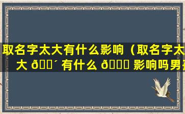 取名字太大有什么影响（取名字太大 🐴 有什么 🐟 影响吗男孩）